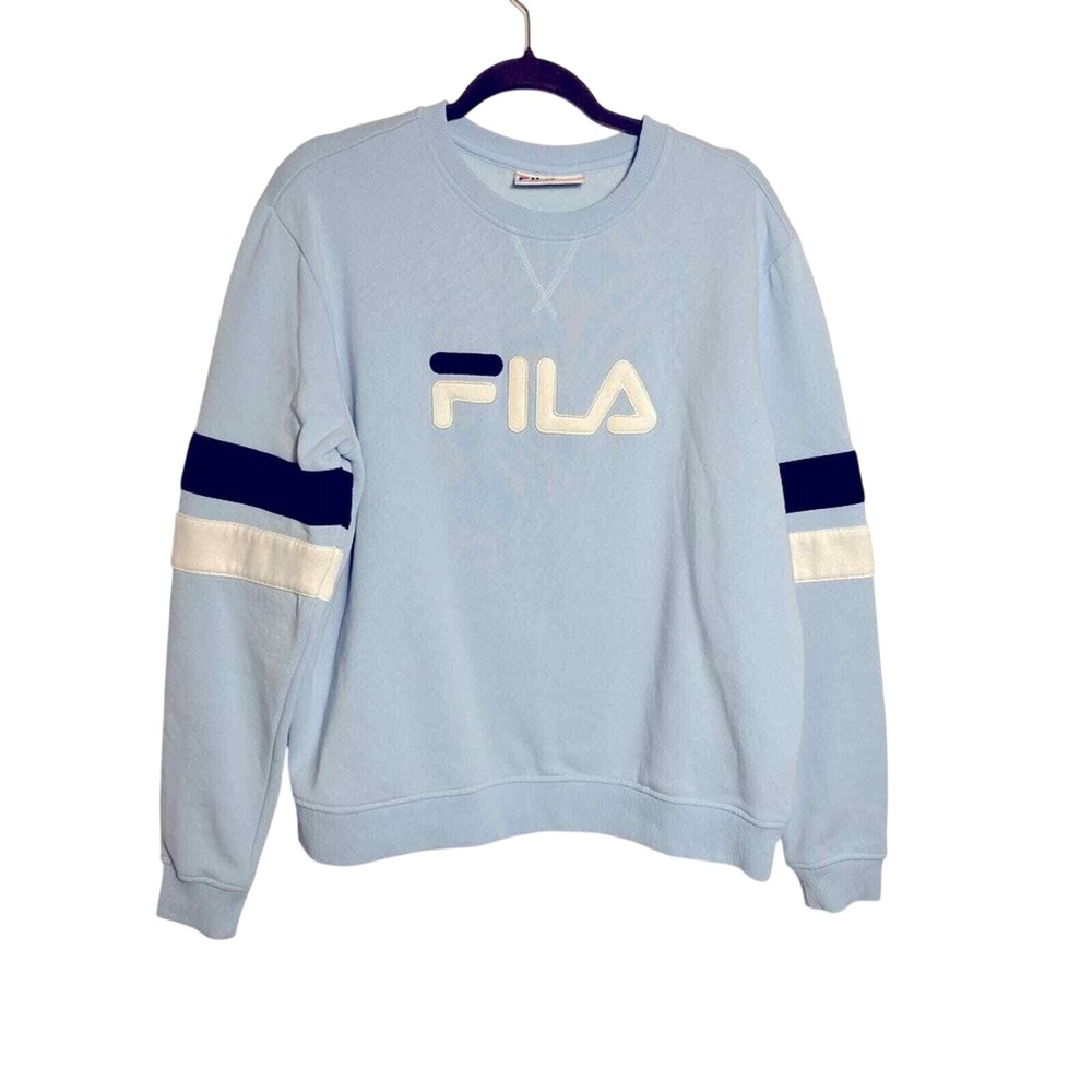 FILA baby Blue Crewneck Sweatshirt Size‎ cute crew fit spring XL size women's